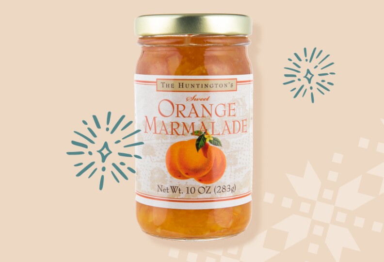 A jar of The Huntington's Orange Marmalade