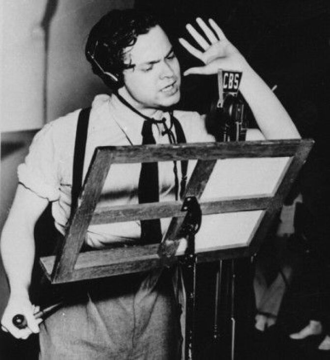 Orson Welles directing on CBS.