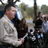 YOUNTVILLE, CA - MARCH 09: Chris Childs, assistant chief of the California Highway Patrol, speaks at a press conference during an active shooter situation at the Veterans Home of California on March 9, 2018 in Yountville, California. A lone gunman opened fire and is holding three hostages inside the largest veterans facility in the United States founded in 1884. (Photo by Stephen Lam/Getty Images)