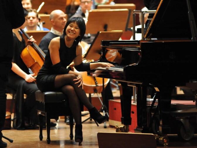 Pianist Yuja Wang has her first Grammy nomination for a recording of Bartók's Piano Conerto No. 2.