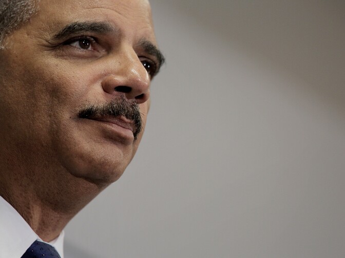 U.S. Attorney General Eric Holder, shown speaking at the Congressional Black Caucus legislative conference on Friday, will be stepping down from his position as soon as a replacement is appointed.