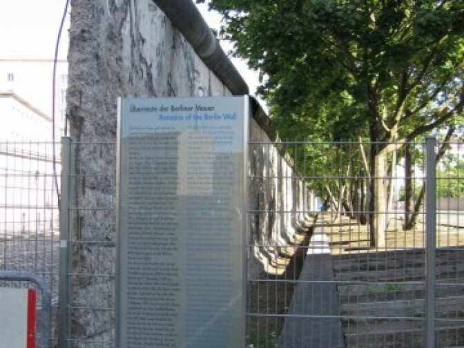 Today only small sections of the Berlin Wall remain.