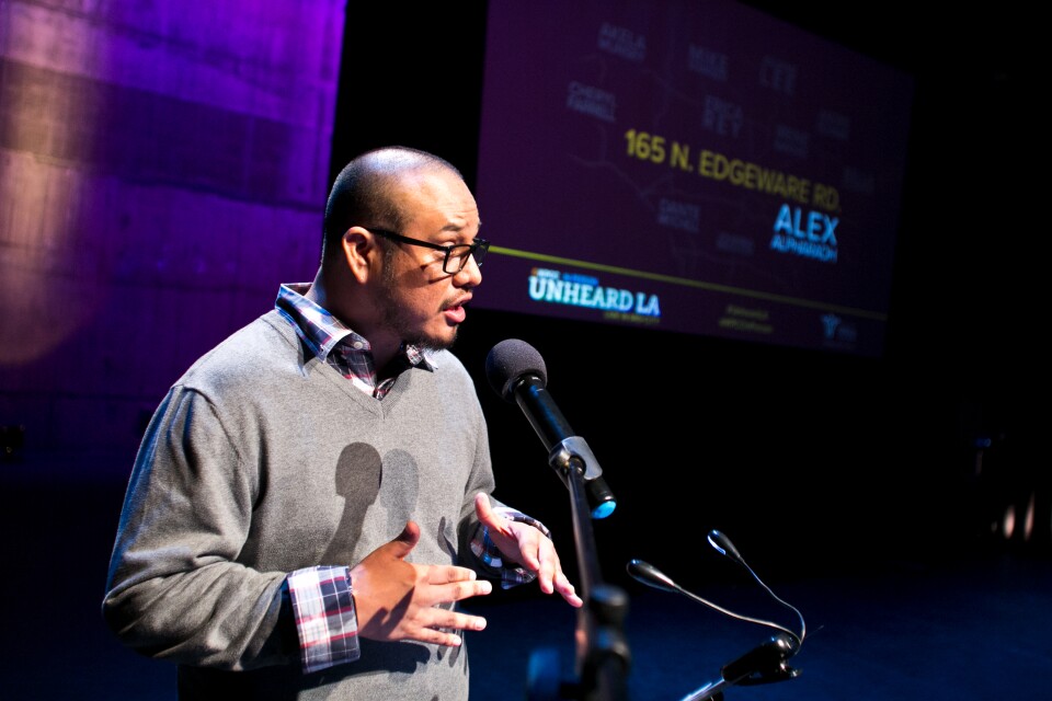 A performer at KPCC's Unheard L.A.