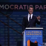 SAN FRANCISCO, CALIFORNIA - JUNE 01: California Gov. Gavin Newsom speaks during the California Democrats 2019 State Convention at the Moscone Center on June 01, 2019 in San Francisco, California. Several Democratic presidential hopefuls are speaking at the California Democratic Convention that runs through Sunday. (Photo by Justin Sullivan/Getty Images)