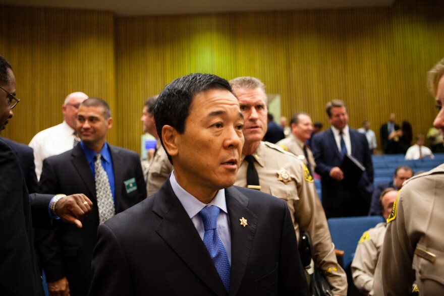 Paul Tanaka, seen here as he preparesto testify in front of the Citizens Commission on Jail Violence in 2012.