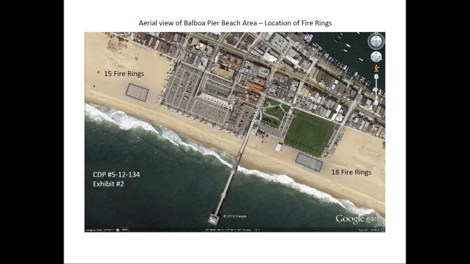 The California Coastal Commission's report recommends that the City of Newport Beach not remove the beach fire pits. But the South Coast Air Quality District wants to ban beach bonfires in Los Angeles and Orange counties. The Chair of the AQMD, William Burke resigned his seat on the Coastal Commission over the issue,
