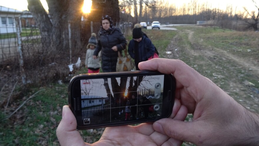 A scene from the documentary, "Midnight Traveler," which was shot entirely on cell phones.