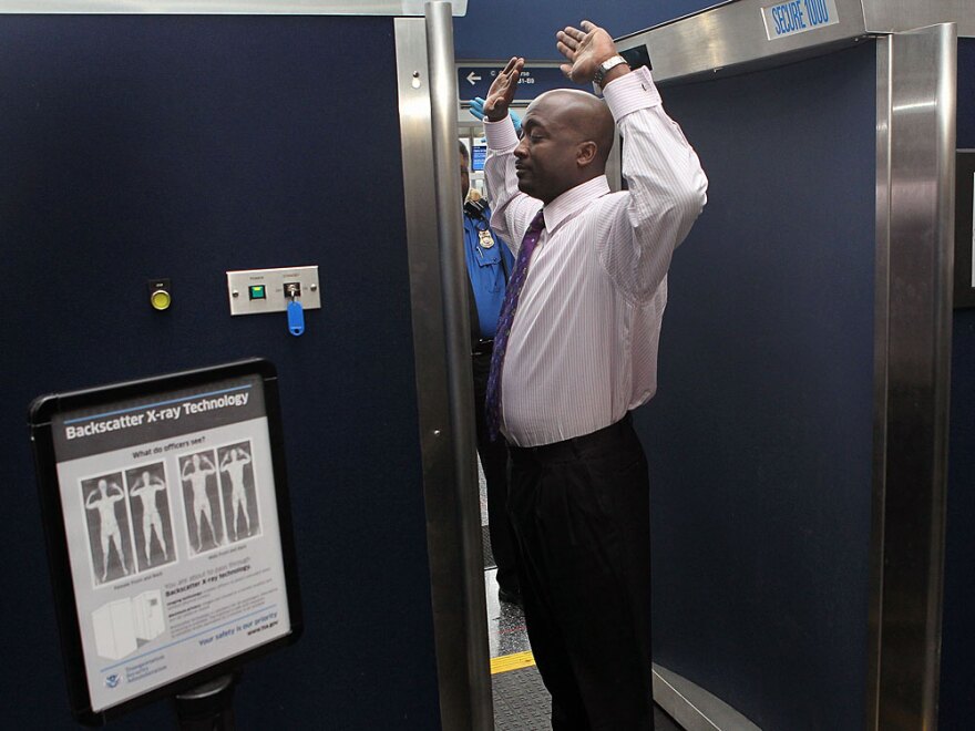 More airports are using Backscatter scanners like this one at O'Hare International Airport.
