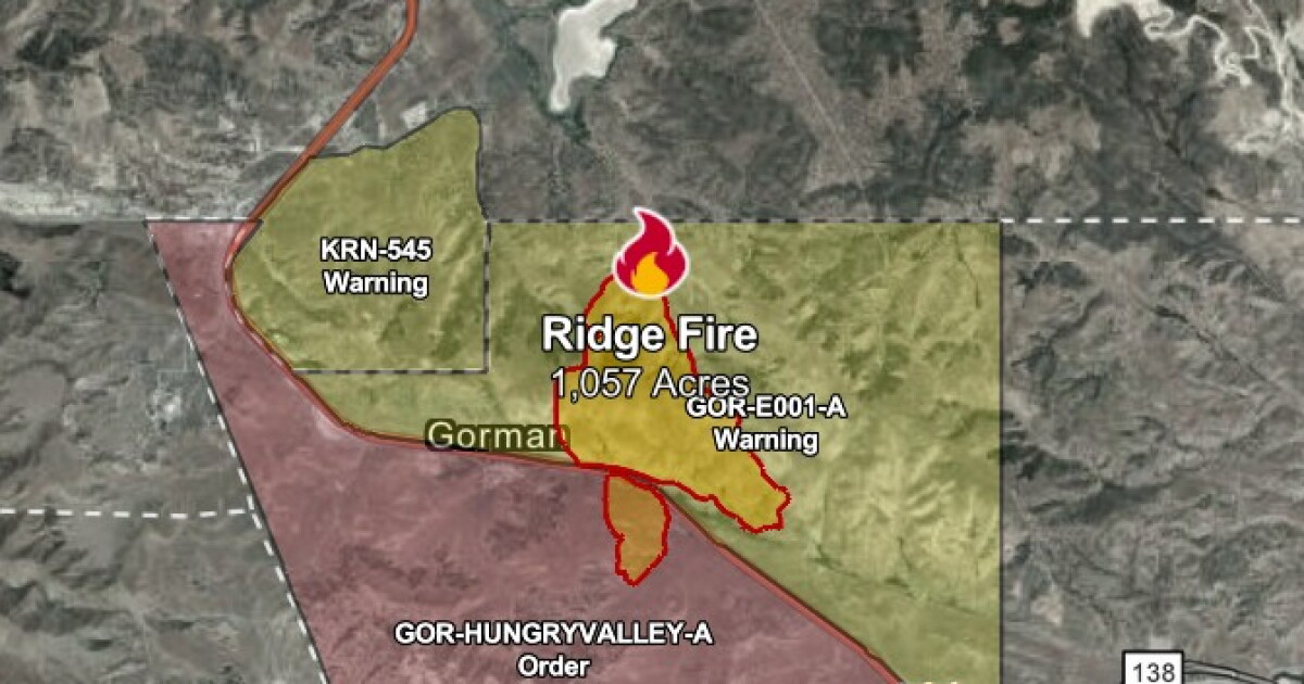 Ridge Fire Fast-moving Gorman brush fire briefly shut down 5