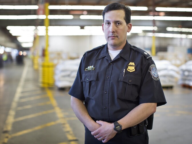 U.S. Customs and Border Protection Chief Officer David Dodge oversees inspections of cargo coming into the Ports of Los Angeles and Long Beach.