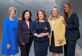 5 women standing