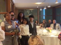 Four LAUSD student activists disrupted a fundraising dinner for the L.A. Review of Books held in a private residence in Pacific Palisades. The school district's superintendent, Austin Beutner, was headlining the event. The students oppose the district's random search policy.