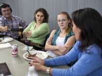 Los Angeles Unified School District parents speak during a roundtable discussion on Common Core at KPCC's Crawford Family Forum  on Tuesday, March 17, 2015.