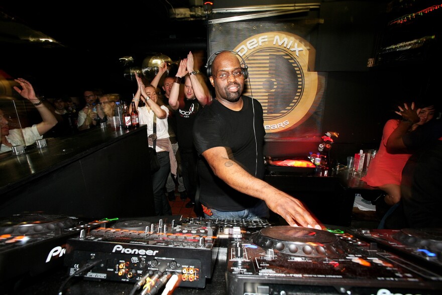 DJ Frankie Knuckles plays at the Def Mix 20th Anniversary Weekender at Turnmills nightclub on May 6, 2007 in London, England.  The Weekender sees the start of the world tour to celebrate 20 years of the legendary New York based House music label with DJs Satoshi Tomiie, Hector Romero,  David Morales and Danny Rampling set to play during the tour. 