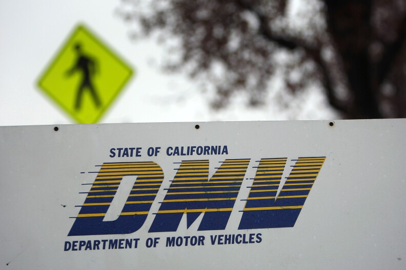 PASADENA, CA - FEBRUARY 06:  Signage is seen at the State of California Department of Motor Vehicles (DMV) February 6, 2009 in Pasadena, California. The DMV is closed as part of the first state employee furloughs in California history in response to California's budget crisis. About 90 percent of the state's 238,000 employees have been ordered by Gov. Arnold Schwarzenegger to take two days off without pay each month, the equivalent of about a 10 percent wage reduction, through June 2010. The governor says that the mandatory furloughs at agencies such as the DMV, Veterans Affairs, Department of Consumer Affairs, California Environmental Protection Agency and Department of Child Support Services will save the state about $1.4 billion.  (Photo by David McNew/Getty Images)
