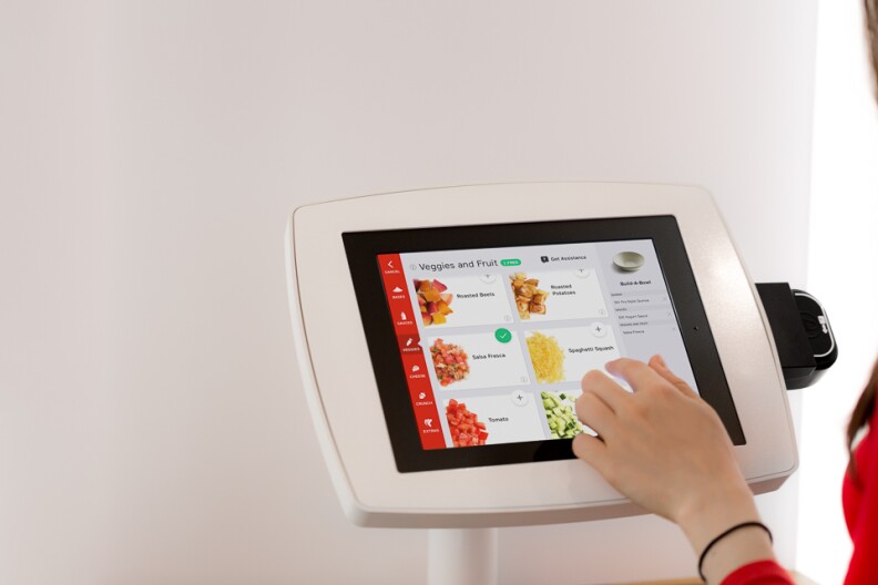 iPad orders at Eatsa