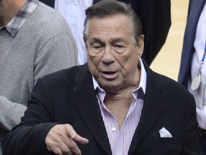 Los Angeles Clippers owner Donald Sterling attends the NBA playoff game between the Clippers and the Golden State Warriors, April 21, 2014 at Staples Center in Los Angeles, California. NBA Commissioner Adam Silver said April 26 that the NBA is investigating Sterling for alleged racist comments
