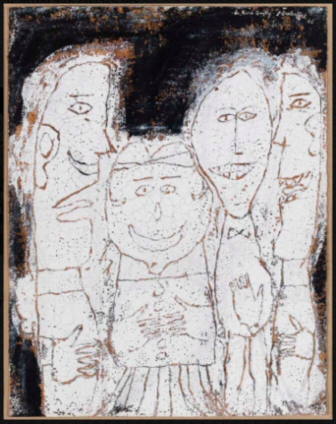 Jean Dubuffet,  Quatre personnages (Four Figures), July 1946. 