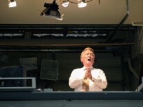 File: Vin Scully the play-by-play voice of the Los Angeles Dodgers sings "Take Me Out to the Ball Game" song.