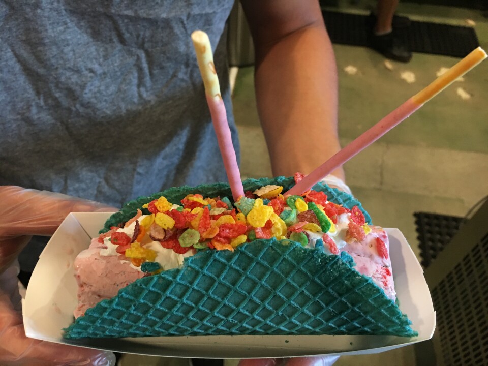 Take Two-flavored ice cream taco.