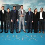 LONDON, ENGLAND - DECEMBER 02:  Joseph Mawle, Edward Ashley, Tom Holland, Ben Walker, Chris Hemsworth, Ron Howard, Charlotte Riley, James Sives and Cillian Murphy attend the Red Carpet Arrivals for the European Film Premiere of "In The Heart Of The Sea">> at Empire Leicester Square on December 2, 2015 in London, England.  (Photo by Fred Duval/Getty Images)
