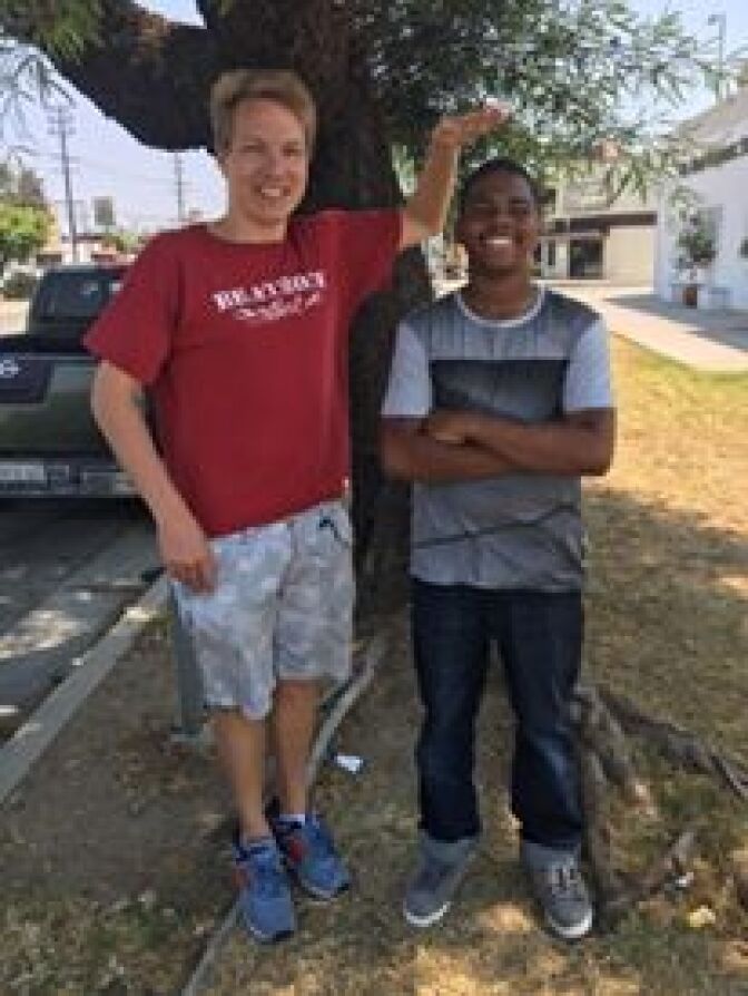 Matt Hill and Markees Christmas, 2016. Christmas is the star of the movie "Morris from America."