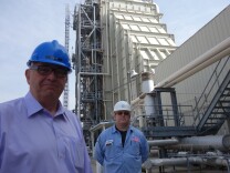                                Fred Fletcher, assistant general manager for Burbank Water and Power with CJ Hagen, a plant operator, at the Magnolia Power Project in Burbank.
