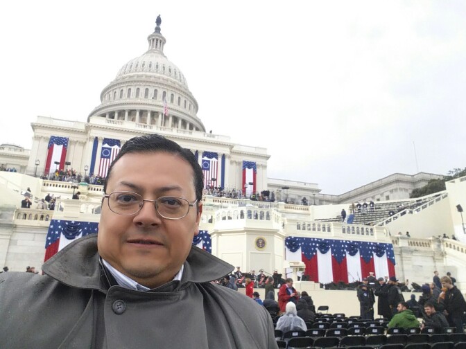 JANUARY 20, 2017 -  Jack Guererro (R), Cudahy City Councilman, in D.C. for the inauguration. 