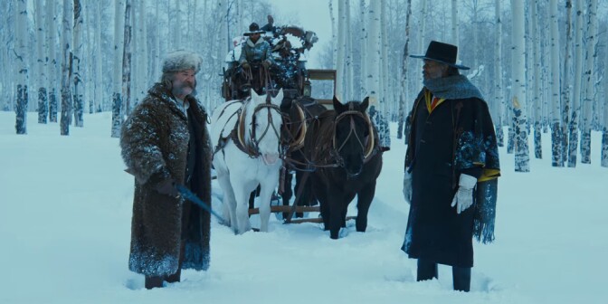 Kurt Russell and Samuel L. Jackson star in Quentin Tarantino's "The Hateful Eight."