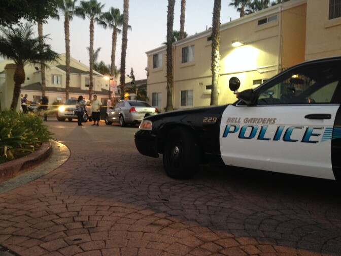 The location where Bell Gardens Mayor Daniel Crespo was shot on Tuesday, Sept. 30, 2014.