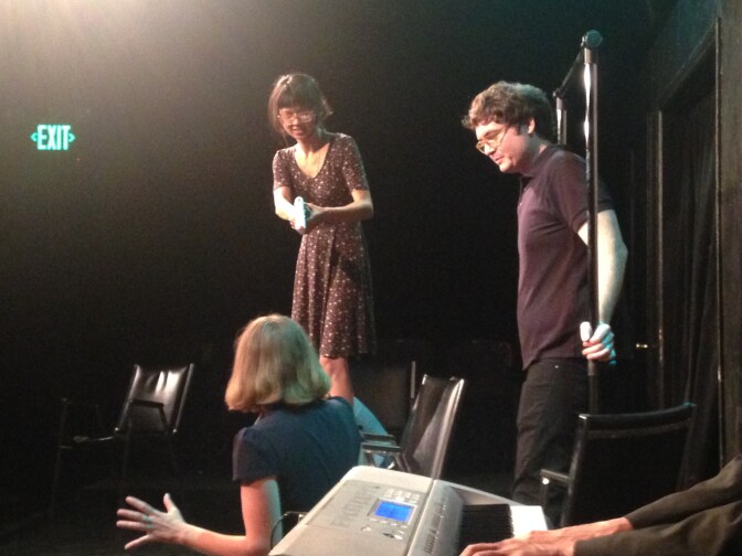 Charlyne Yi onstage at Upright Citizens Brigade Theatre.