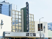 LOS ANGELES, CA - AUGUST 08:  A general view of the marquee during the announcement of the Game of Thrones® Live Concert Experience featuring composer Ramin Djawadi at the Hollywood Palladium on August 8, 2016 in Los Angeles, California.  (Photo by Kevin Winter/Getty Images for Live nation Entertainment )