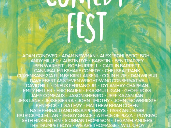 A lineup for the fake SoCal Comedy Fest.