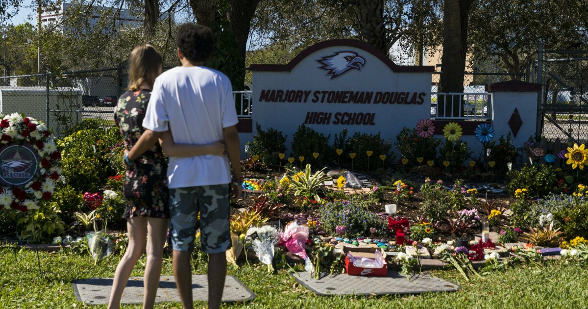 Harris plans to visit the Parkland school where 14 kids were killed in