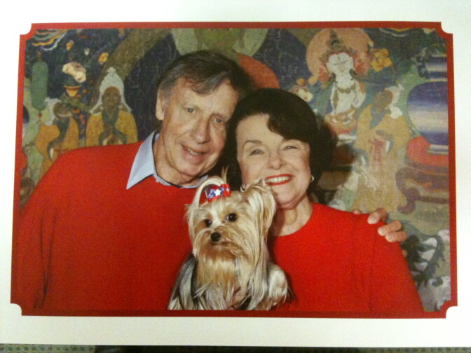 Holiday card from U.S. Senator Dianne Feinstein.