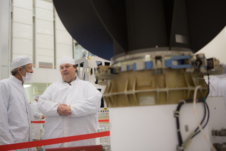 Two JPL scientists talk about work on the RapidScat scanner that will be attached to the International Space Station.