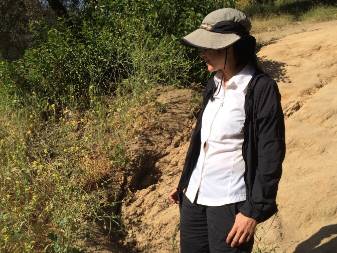 At this point in her "meditative walk" in L.A.'s Griffith Park, Masequesmay says she once spotted a group of deer on a hillside.