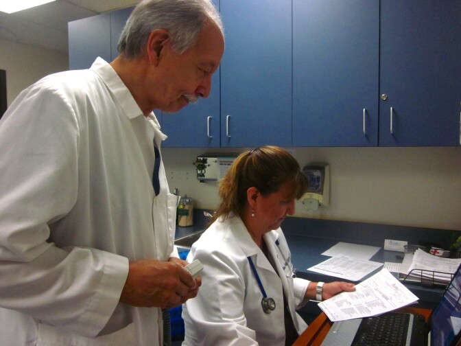 Dr. Carlos Rodriguez and Nurse Practitioner Aura Veliz co-own Aurora Medical Center in San Fernando. Veliz is the main care provider at the clinic. Dr. Rodriguez is officially her supervisor and he is there once a week.