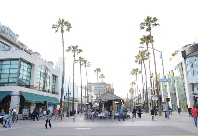 SANTA MONICA, CA - APRIL 03:   A view of Third Street Promenade on April 3, 2012 in Santa Monica, California.  (Photo by Jason Merritt/Getty Images for Vans)