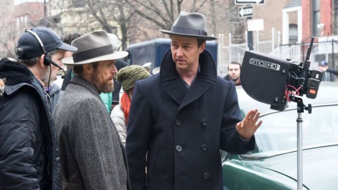 Edward Norton adapted, directed and stars in "Motherless Brooklyn," which co-stars Willem Dafoe (center).