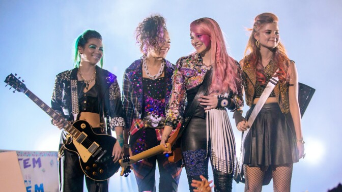 A publicity still from "Jem and the Holograms."