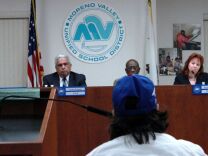 Moreno Valley Unified School District attorney Christopher Keeler explains options board has to restrict jailed trustee Mike Rios. 