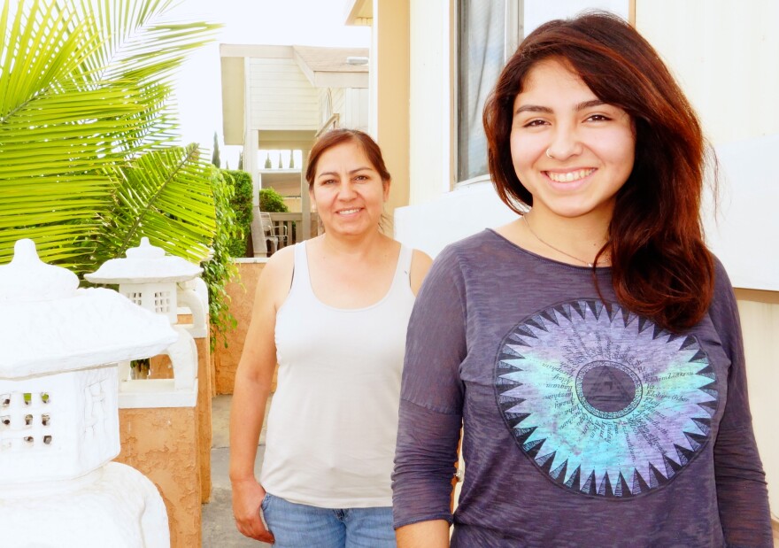 Oxnard college student Paola Arriaga, right, and her mother, Leticia Ambriz Gonzalez registered to vote during a door-to-door campaign funded by billionaire environmentalist Tom Steyer, who wanted to help elect Democrats to Congress and the state legislature.