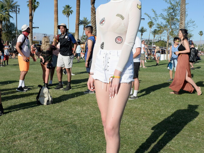 INDIO, CA - APRIL 15:  A festivalgoer attends day 2 of the 2017 Coachella Valley Music & Arts Festival Weekend 1 at the Empire Polo Club on April 15, 2017 in Indio, California.  (Photo by Matt Cowan/Getty Images for Coachella)