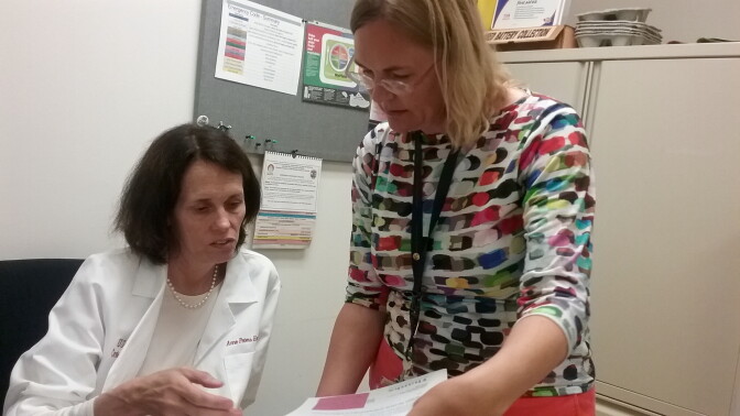 Dr. Anne Peters, a diabetes expert at USC Keck Medical Center, started a diabetes clinic at the Roybal Medical Center in East Los Angeles. She sees patients there twice a week and conducts research studies with patients from the community. 