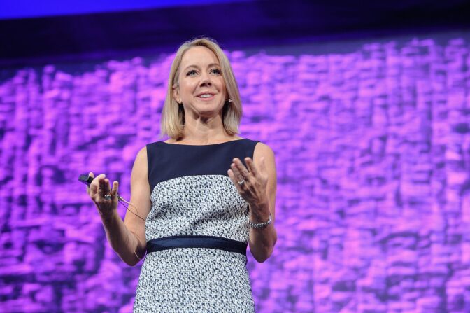 Dr. Meg Jay, Clinical Psychologist speaks onstage during Cosmopolitan Magazine's Fun Fearless Life Conference powered by WME Live at The David Koch Theatre at Lincoln Center.