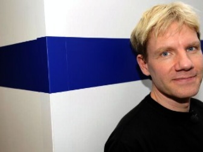 Danish professor Bjorn Lomborg poses at the Bella center of Copenhagen.