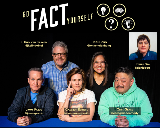 Group shot of several guests from the show