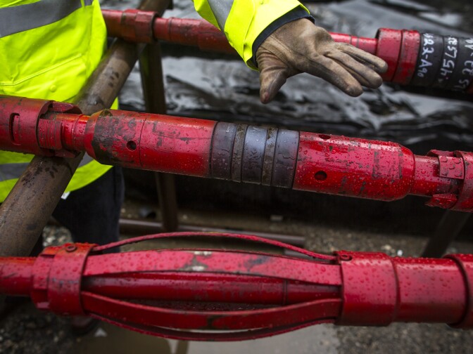 Alan Walker, petroleum engineer at Department of Conservation's Division of Oil, Gas and Geothermal Resources, explains new inner tubing at the Aliso Canyon Natural Gas Storage Facility near Porter Ranch on Thursday, Jan. 12, 2017. The tubing is one of several safety enhancements being made at the facility following a massive natural-gas leak at the facility in 2015.