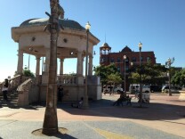 Mariachi Plaza's "kiosko," with the historic Boyle Hotel in the background.